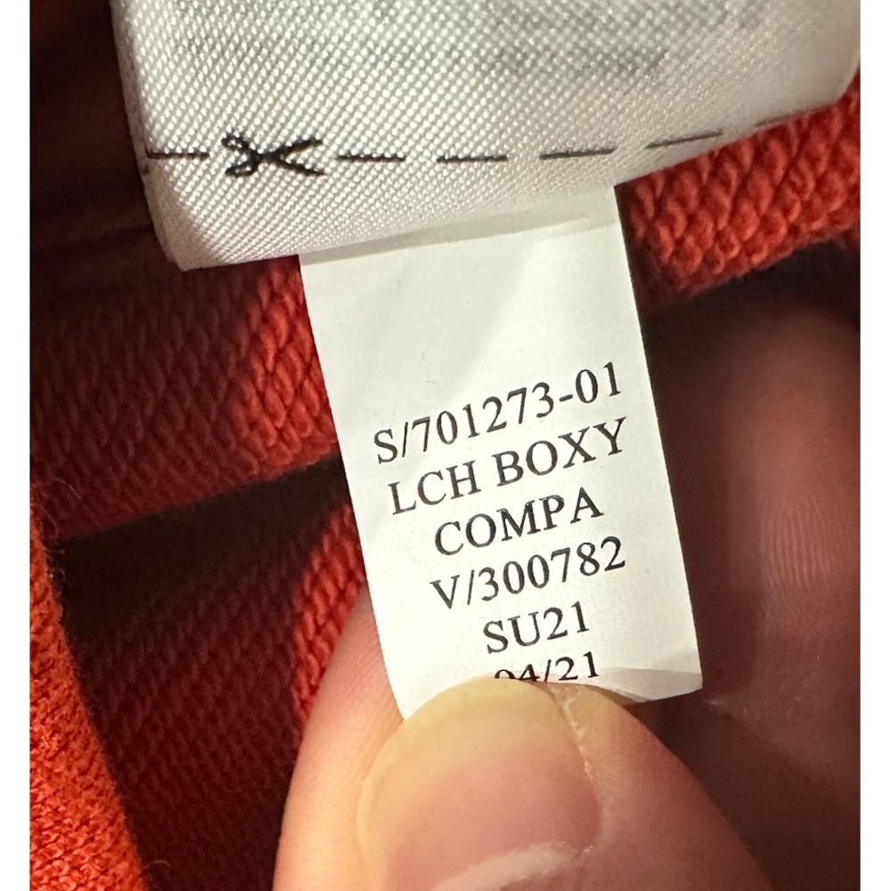 Banana Republic Sweater Mens Medium Orange Pullover Heavy Boxy Crewneck Sweater - Picture 12 of 13